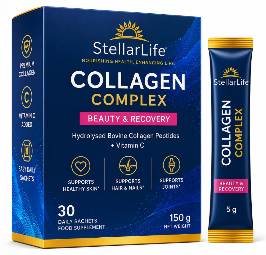 StellarLife Daily Collagen Peptides + Vitamin C Powder Strip 30x5g Sachets