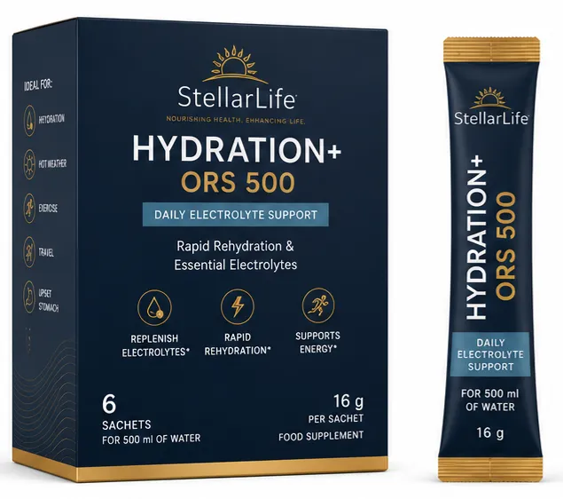 StellarLife Hydration+ ORS500 6x16g Sachets
