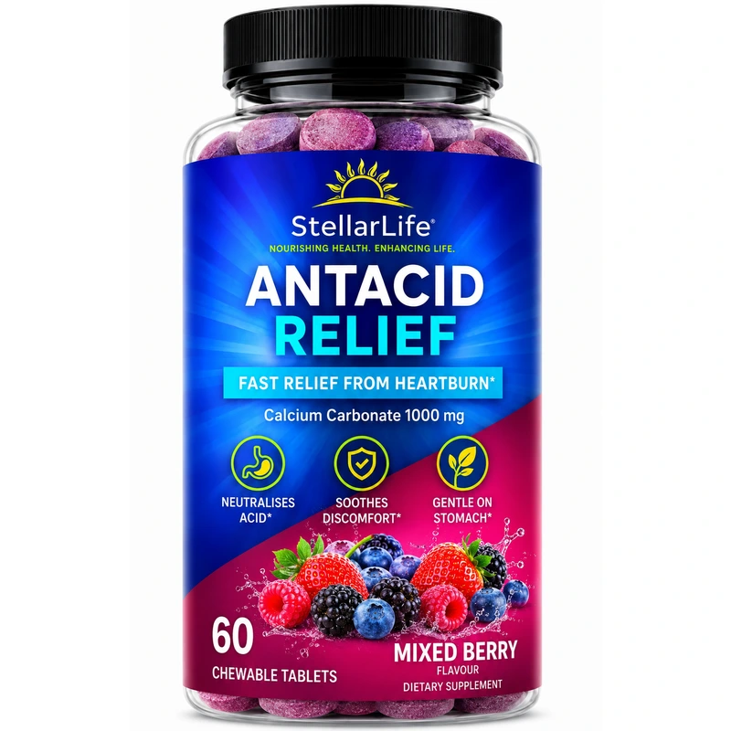 StellarLife Antacid Relief 60 Tablets