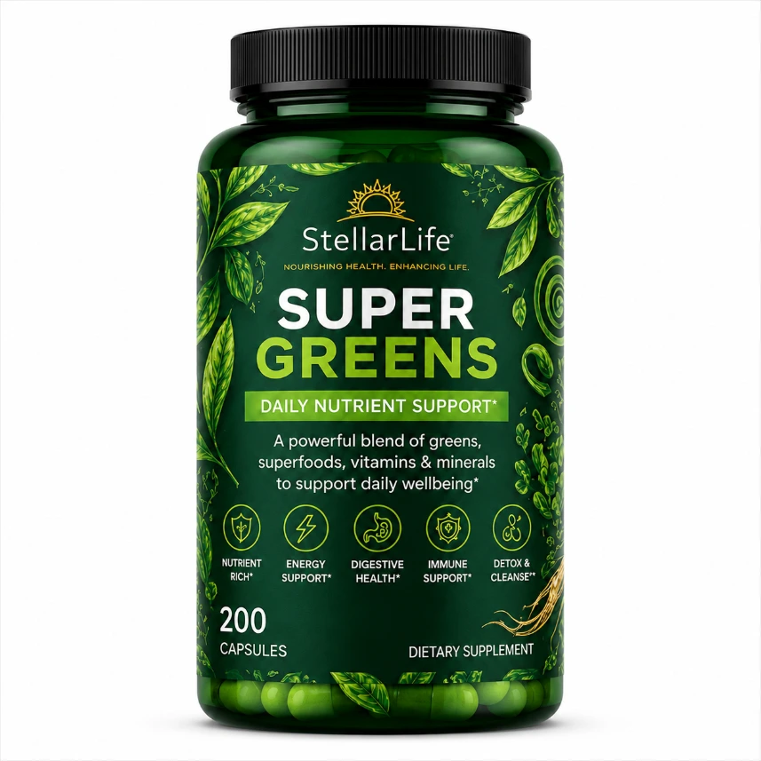 StellarLife Super Greens 200 Capsules