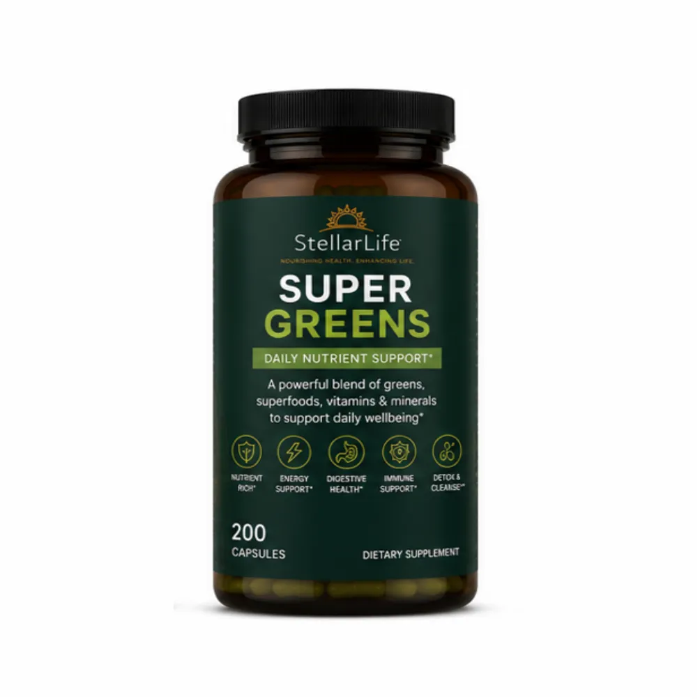 StellarLife Super Greens 200 Capsules